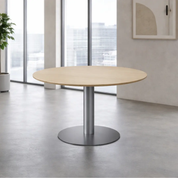 Mesa redonda de reunión Ø110 cm. pie metal | Laoficinaonline