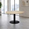 Mesa redonda de reunión Ø110 cm. pie metal | Laoficinaonline