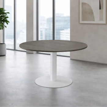 Mesa redonda de reunión Ø110 cm. pie metal | Laoficinaonline