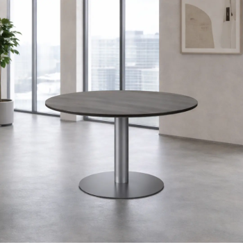 Mesa redonda de reunión Ø110 cm. pie metal | Laoficinaonline