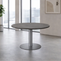 Mesa redonda de reunión Ø110 cm. pie metal | Laoficinaonline