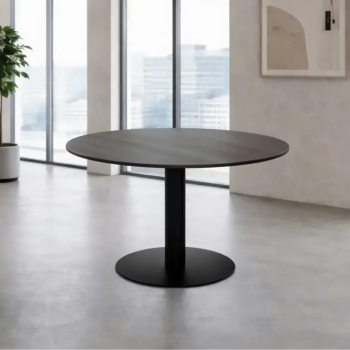 Mesa redonda de reunión Ø110 cm. pie metal | Laoficinaonline