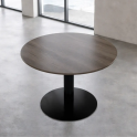 Mesa redonda de reunión Ø110 cm. pie metal | Laoficinaonline