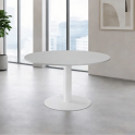 Mesa redonda de reunión Ø110 cm. pie metal | Laoficinaonline