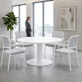 Mesa redonda de reunión Express Ø110 cm. | Laoficinaonline