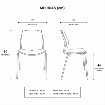 Silla confidente Tenzing apilable y versátil | Laoficinaonline