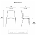 Silla confidente Tenzing apilable y versátil | Laoficinaonline