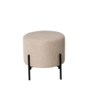 Puf redondo Herman tapizado Ø40 cm con patas metálicas | Laoficinaonline