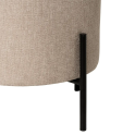 Puf redondo Herman tapizado Ø40 cm con patas metálicas | Laoficinaonline