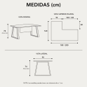 Mesa esquinera Piramid | Laoficinaonline