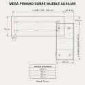 Mesa de despacho Piramid con mueble auxiliar | Laoficinaonline