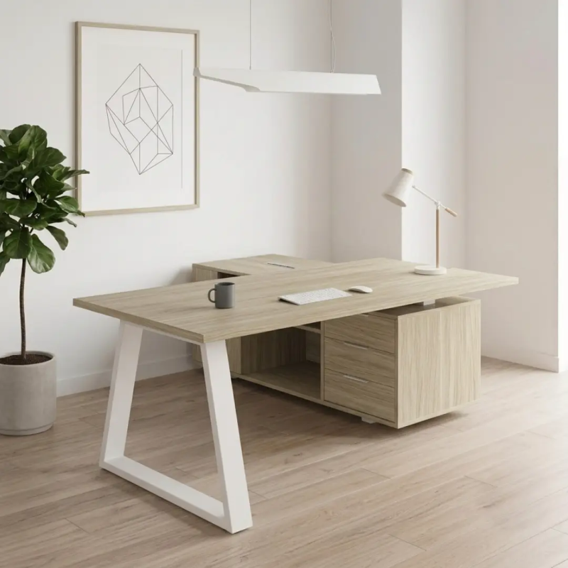 Mesa de despacho Piramid con mueble auxiliar | Laoficinaonline
