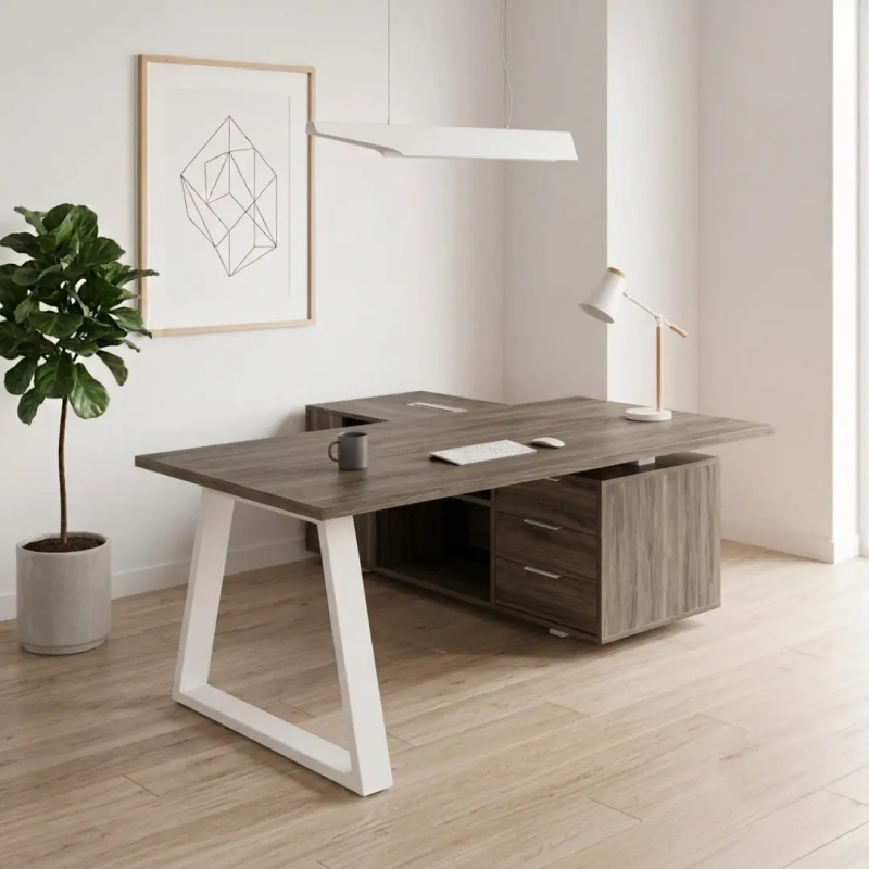 Mesa de despacho Piramid con mueble auxiliar | Laoficinaonline
