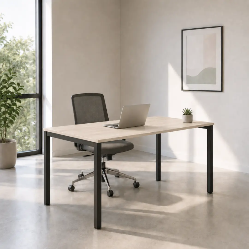 Mesa de trabajo y oficina Flink de Kesta. Con acabado en melamina