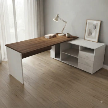 Mesa de despacho Hebe con mueble auxiliar | Laoficinaonline