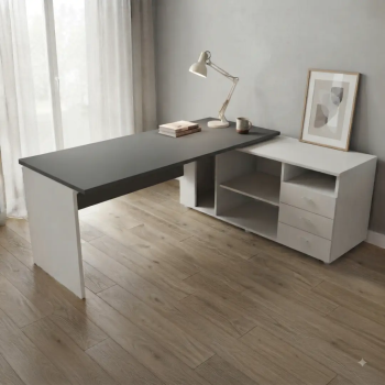 Mesa de despacho Hebe con mueble auxiliar | Laoficinaonline