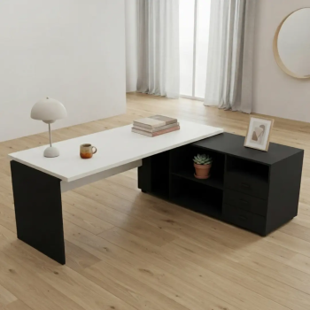 Mesa de despacho Hebe con mueble auxiliar | Laoficinaonline