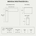 Mostrador en L Enter sin mesa para recepción | Laoficinaonline