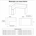 Mostrador en L Enter con mesa para recepción | Laoficinaonline