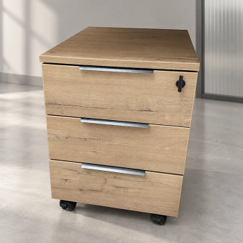 Cajonera 3 cajones con ruedas y cerradura para oficina | Laoficinaonline