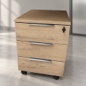 Cajonera 3 cajones con ruedas y cerradura para oficina | Laoficinaonline