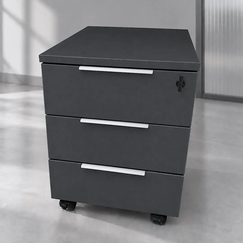Cajonera 3 cajones con ruedas y cerradura para oficina | Laoficinaonline