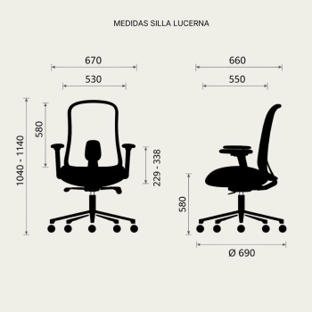 Silla ergonómica Lucerna malla transparente | Laoficinaonline