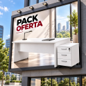 Pack oferta black friday muebles de oficina mesa y cajonera