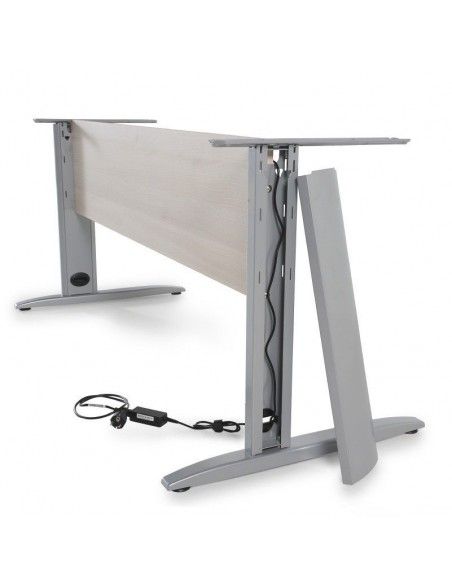 detalle pata metálica desmontada pasacables interior mesa aneto de JGorbe detalle pata metálica desmontada pasacables interior mesa aneto de JGorbe
