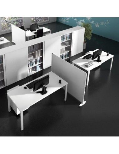 mesas de oficina blancas serie portico de jgorbe