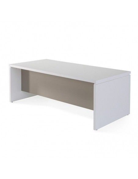 Mesa despacho blanca serie G3 de JGorbe con faldón color arena Mesa despacho blanca serie G3 de JGorbe con faldón color arena