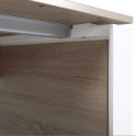 Detalle larguero mesa despacho Omega de JGorbe en olmo y blanco