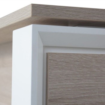 Detalle pata mesa despacho Omega de JGorbe en olmo y blanco
