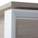 Detalle pata mesa despacho Omega de JGorbe en olmo y blanco