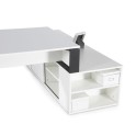 Mesa despacho con mueble auxiliar serie Omega de JGorbe en blanco