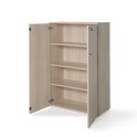Armario oficina con puertas, cerradura y estantes de JGorbe en color acacia