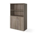 Armario oficina de madera con puertas bajas, cerradura y estantes de JGorbe en color nebraska