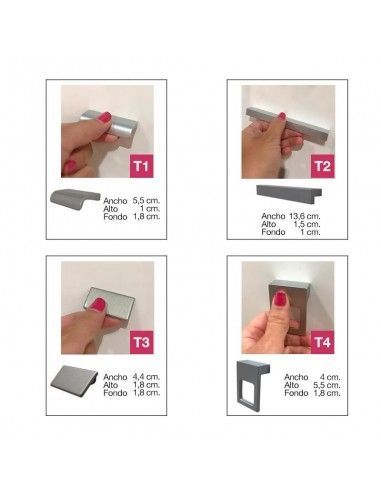 Tipos tiradores para cajonera del mueble auxiliar  Tipos tiradores para cajonera del mueble auxiliar