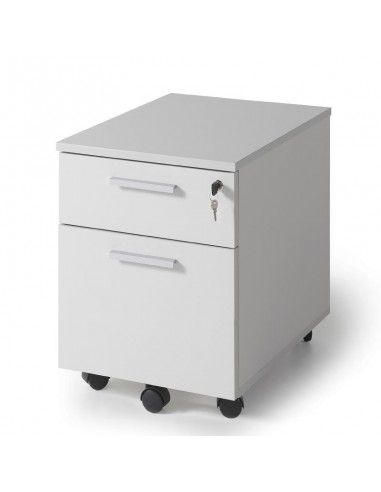 Cajonera con ruedas con 1 cajón y archivador de JGorbe en gris claro Cajonera con ruedas con 1 cajón y archivador de JGorbe en gris claro