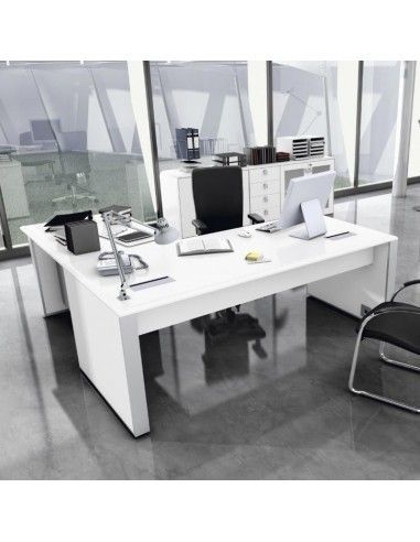 Mesa despacho serie Líder de JGorbe en blanco