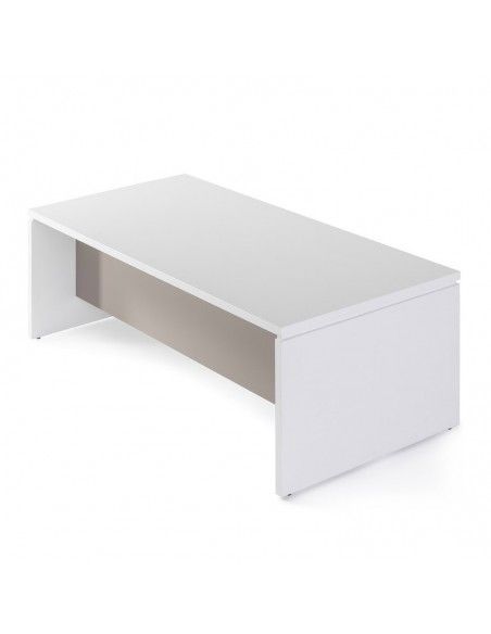 Mesa despacho blanca serie G3 de JGorbe con faldón color arena Mesa despacho blanca serie G3 de JGorbe con faldón color arena