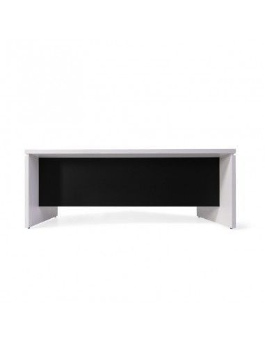 Mesa despacho blanca serie G3 de JGorbe con faldón color negro
