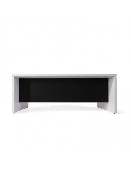 Mesa despacho blanca serie G3 de JGorbe con faldón color negro