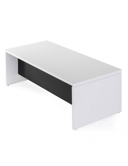 Mesa despacho blanca serie G3 de JGorbe con faldón color negro