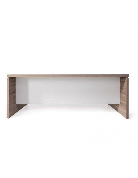 Mesa despacho serie G3 de JGorbe en olmo con faldón color blanco