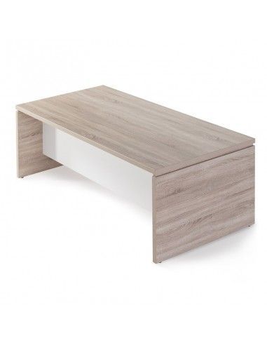 Mesa despacho serie G3 de JGorbe en olmo con faldón color blanco