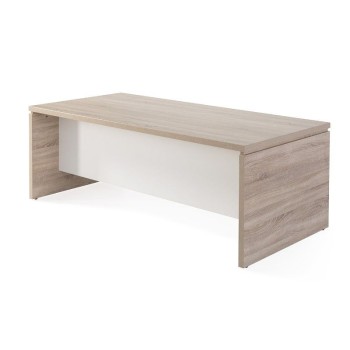Mesa despacho serie G3 de JGorbe en olmo con faldón color blanco