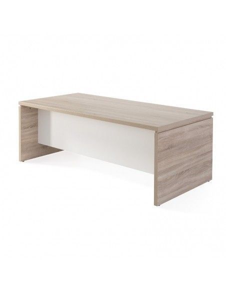 Mesa despacho serie G3 de JGorbe en olmo con faldón color blanco