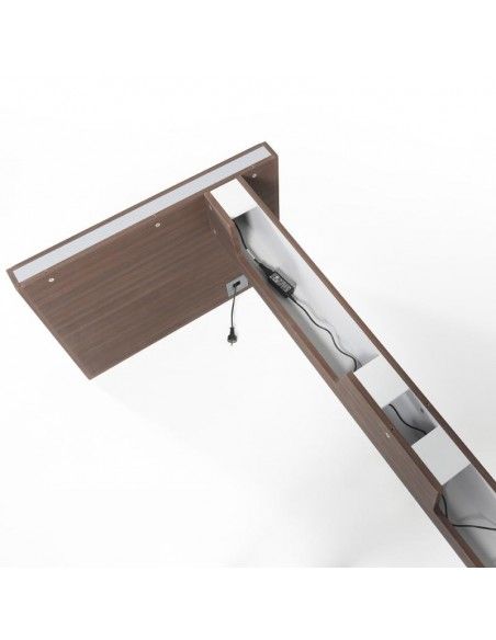 Estructura de la Mesa despacho serie Líder de JGorbe en nogal oscuro