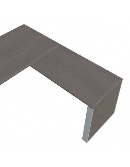 Ala auxiliar mesa despacho Líder en nogal oscuro